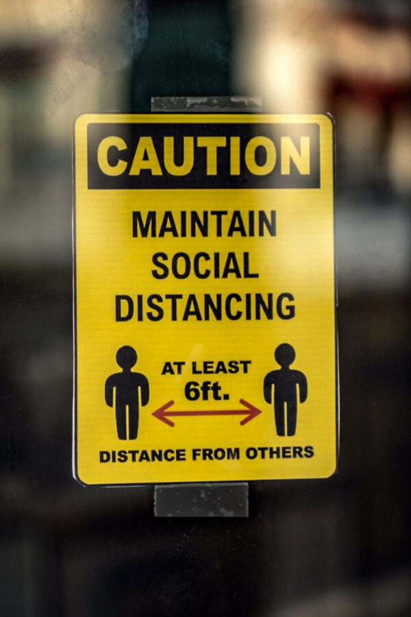social distancing sign
